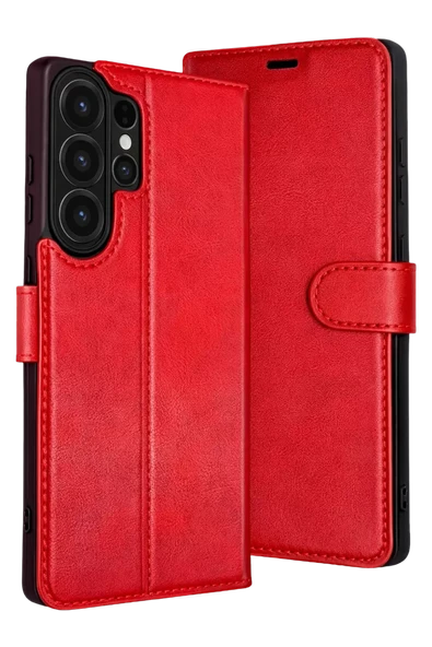 Newface Samsung Galaxy S26 Ultra Trend S Plus Kapaklı Kılıf - Kırmızı ürün görseli 1