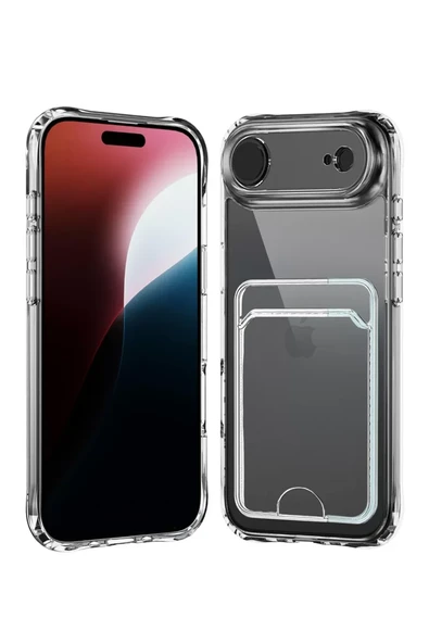 Newface Apple iPhone 17 Air Kart Şeffaf Silikon - Şeffaf ürün görseli 1