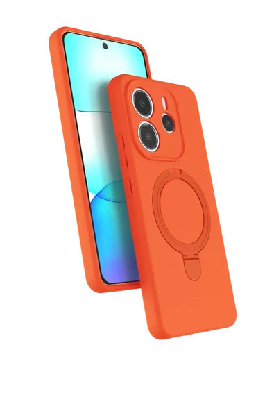 Newface Xiaomi Redmi Note 14 4G Regal Magsafe Standlı Kapak - Turuncu ürün görseli 1