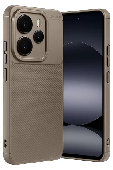Newface Xiaomi Note 14 5G Auto Focus Karbon Kapak - Kahverengi ürün görseli 1