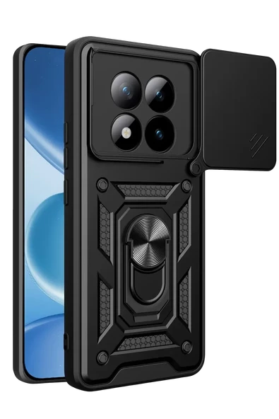 Newface Xiaomi Redmi Note 15 Pro 5G Pars Lens Yüzüklü Silikon - Siyah ürün görseli 1