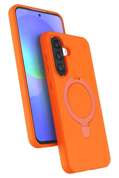 Newface Samsung Galaxy A37 5G Regal Magsafe Standlı Kapak - Turuncu ürün görseli 1