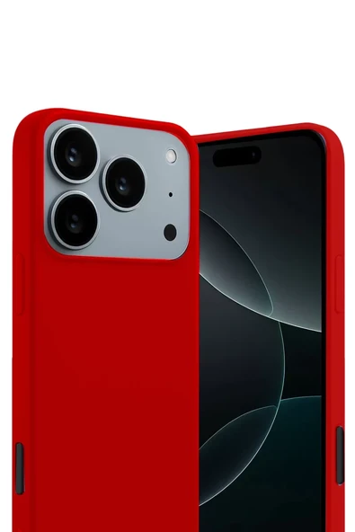 Newface Apple iPhone 17 Pro Max First Silikon - Kırmızı - Resim 3