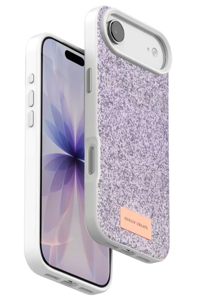 Onegif Apple iPhone 17 Air Bright Simli Kapak - Lila ürün görseli 1