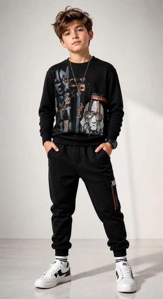 Erkek Çocuk Siyah Sweatshirt ürün görseli 1