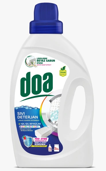 Doa Sıvı Çamaşır Deterjanı Beyaz Sabun Etkili 1500 Ml x 2 Adet ürün görseli 1