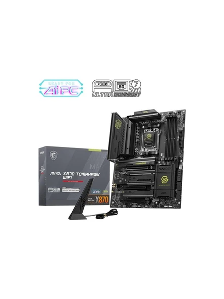 MSI MAG X870 Tomahawk Wi-Fi AMD AM5 DDR5 ATX Anakart ürün görseli 1