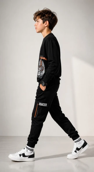 Erkek Çocuk Siyah Sweatshirt - Resim 3
