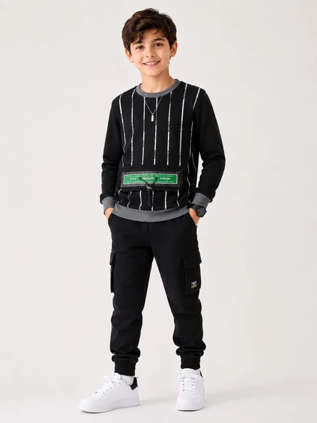 Erkek Çocuk Siyah Sweatshirt ürün görseli 1