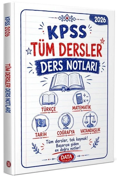 Data 2026 KPSS Genel Yetenek Genel Kültür Tüm Dersler Ders Notları Data Yayınları ürün görseli 1