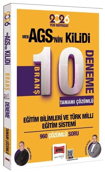 YENİ AGS - Yargı 2026 MEB-AGS nin Kilidi Eğitim Bilimleri ve Türk Milli Eğitim Sistemi 10 Deneme Çözümlü - Gökan Araz, Mustafa Alkan Yargı Yayınları ürün görseli 1