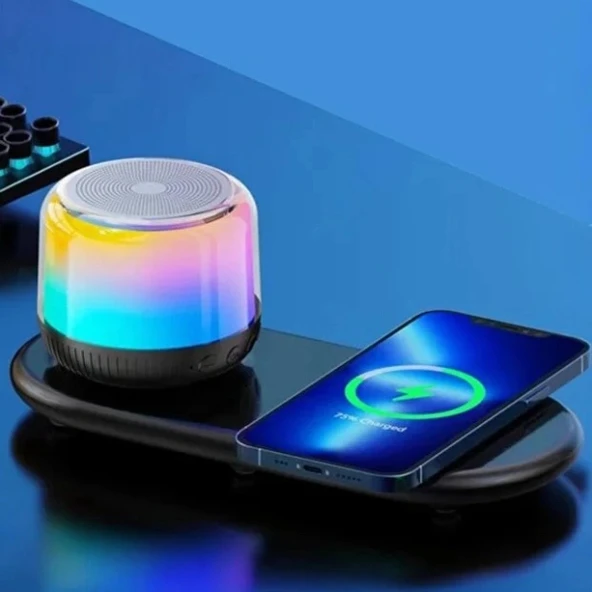 Nevamel Kablosuz Şarj Standlı Bluetooth Hoparlör ürün görseli 1