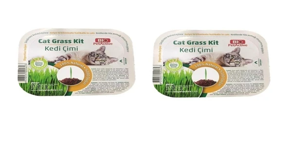 Bio PetActive Cat Grass Kit Doğal Kedi Çimi Kiti X 2 Adet ürün görseli 1
