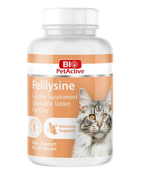 Bio PetActive Felilysine Tablet Kediler için L-Lizin Tablet 90 Lı 45 Gr. ürün görseli 1