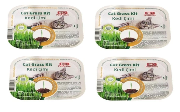 Bio PetActive Cat Grass Kit Doğal Kedi Çimi Kiti X 4 Adet ürün görseli 1
