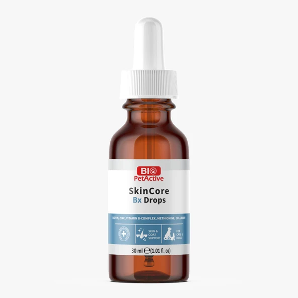 Bio PetActive Skincore Bx Drops Kedi ve Köpek İçin Deri ve Tüy Destekleyici Damla 30 ML. ürün görseli 1