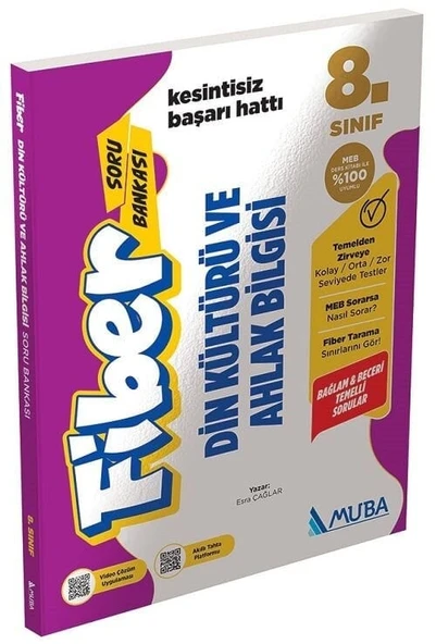 Muba 8. Sınıf Din Kültürü ve Ahlak Bilgisi Fiber Soru Bankası Muba Yayınları ürün görseli 1