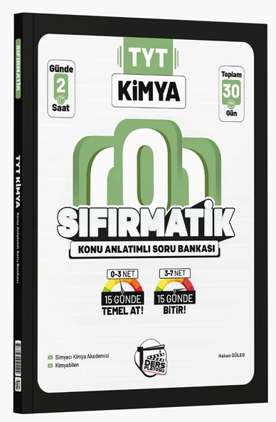 Ders Platosu YKS TYT Kimya Sıfırmatik Konu Anlatımlı Soru Bankası Ders Platosu ürün görseli 1