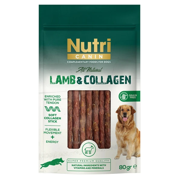 Nutri Canin Kuzu Etli ve Kolajenli Tahılsız Köpek Et Ödülü 80 Gr ürün görseli 1