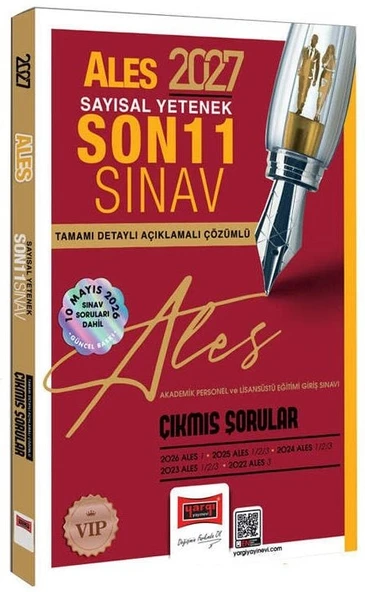 Yargı 2027 ALES VIP Sayısal Yetenek Çıkmış Sorular Son 11 Sınav Çözümlü Yargı Yayınları ürün görseli 1