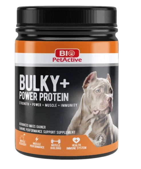 Bio PetActive Bulky + Power Protein Köpekler İçin Kas Kütlesi Geliştirici Besin Takviyesi 368 Gr. ürün görseli 1