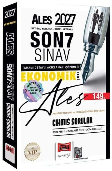 Yargı 2027 ALES Çıkmış Sorular Son 7 Sınav Çözümlü Ekonomik Seri Yargı Yayınları ürün görseli 1