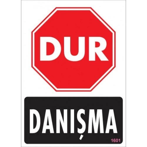 Pvc Levha quot;Dur Danışmaquot; 25*35 cm ürün görseli 1
