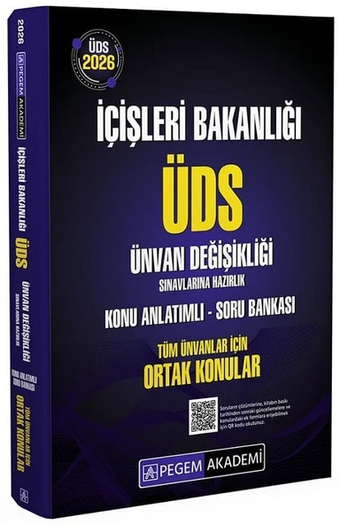 Pegem 2026 GYS ÜDS İçişleri Bakanlığı Tüm Ünvanlar İçin Ortak Konular Konu Anlatımlı Soru Bankası Görevde Yükselme Ünvan Değşikliği Pegem Akademi Yayınları ürün görseli 1
