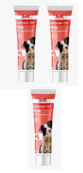 Bio PetActive Salmon Oil Paste Kedi ve Köpek İçin Somon Yağı Macun 100 ML. X 3 Adet ürün görseli 1