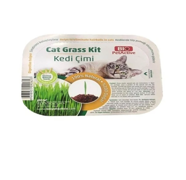 Bio PetActive Cat Grass Kit Doğal Kedi Çimi Kiti ürün görseli 1