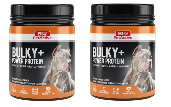 Bio PetActive Bulky + Power Protein Köpekler İçin Kas Kütlesi Geliştirici Besin Takviyesi 368 Gr. X 2 Adet ürün görseli 1