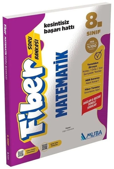 Muba 8. Sınıf Matematik Fiber Soru Bankası Muba Yayınları ürün görseli 1