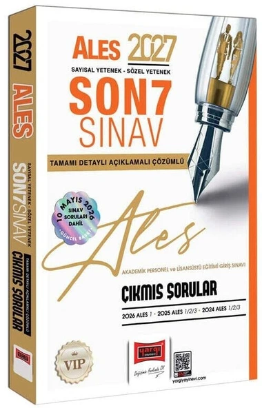 Yargı 2027 ALES VIP Çıkmış Sorular Son 7 Sınav Çözümlü Yargı Yayınları ürün görseli 1