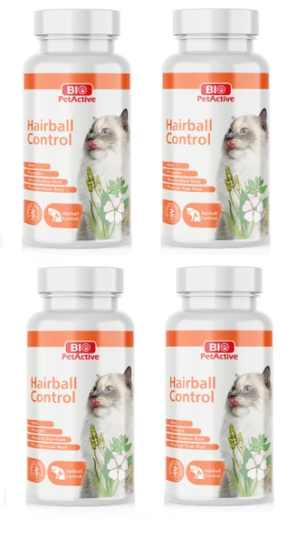 Bio PetActive Hairball Control Tablet Kediler için Tüy Yumağı Önleyici Tablet 90 Lı 45 Gr. X 4 Adet ürün görseli 1