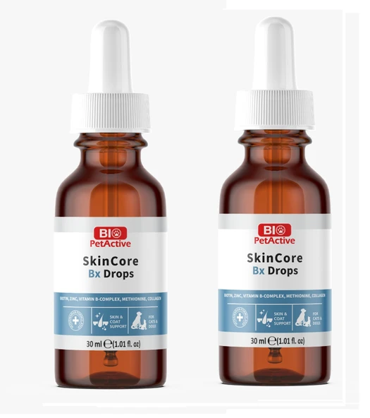Bio PetActive Skincore Bx Drops Kedi ve Köpek İçin Deri ve Tüy Destekleyici Damla 30 ML. X 2 Adet ürün görseli 1