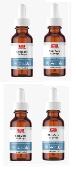 Bio PetActive Skincore Bx Drops Kedi ve Köpek İçin Deri ve Tüy Destekleyici Damla 30 ML. X 4 Adet ürün görseli 1