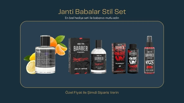 Janti babalar Stil Noir Barber Set ürün görseli 1