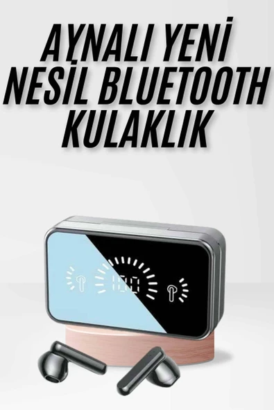 Nevamel Yeni Nesil Kablosuz Kulaklık Aynalı Powerbank Özellikli Bluetooth Bağlantılı Dijital Göstergeli ürün görseli 1