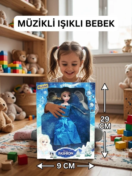 Oyuncak Elsa Işıklı Müzikli Bebek Fashion 29 cm Kutulu ürün görseli 1