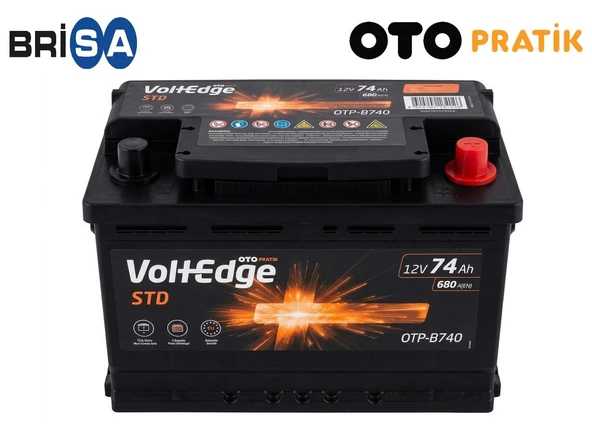 Otopratik VoltEdge 12 V 74 Ah 680 A (En) Akü-2026 ürün görseli 1