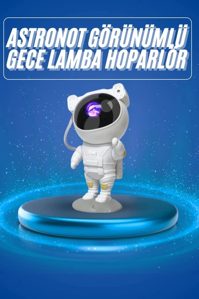 Nevamel Projeksiyon Astronot Lamba Speaker Sevimli Astronot Bluetooth Hoparlör ürün görseli 1