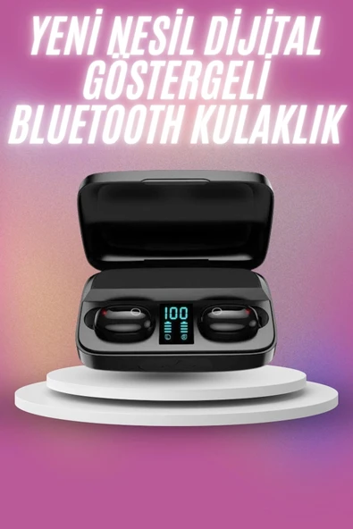 Nevamel Kablosuz Bluetooth Kulaklık Android ve İOS Uyumlu Led Göstergeli Powerbankli ürün görseli 1