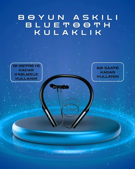 Nevamel Polygold PG-100 Type-C Şarjlı Bluetooth Kulaklık – Boyun Askılı Uzun Pil Ömürlü Mikrofonlu ürün görseli 1