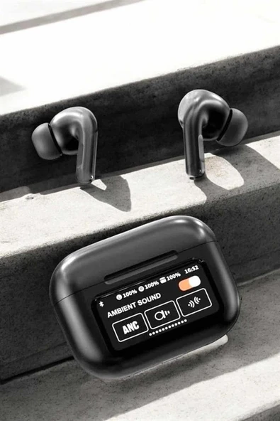 Nevamel Kablosuz Bluetooth Kulaklık Ekranlı Uzun Şarj Süreli ANC Destekli ürün görseli 1