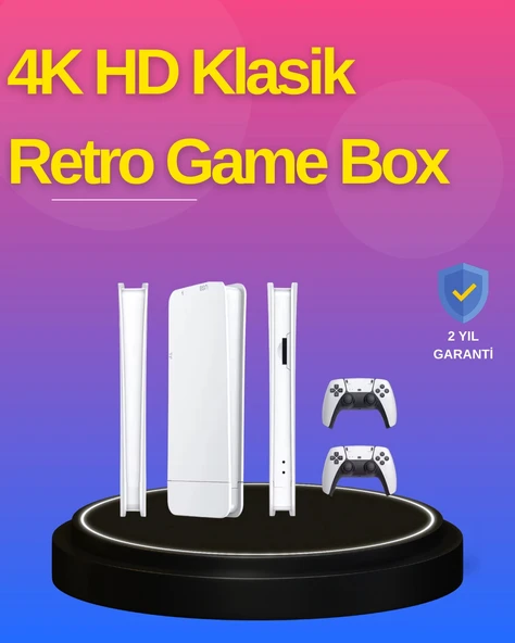 Nevamel HDMI Çıkışlı Kablosuz 2 Kollu 4K Retro Oyun Kutusu ürün görseli 1