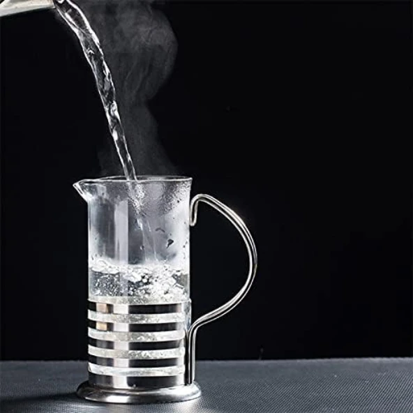 PASLANMAZ ÇELİK GÖVDELİ FRENCH PRESS KAHVE VE ÇAY DEMLEME APARATI ürün görseli 1