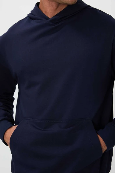 Erkek Lacivert Sweatshirt - Resim 3
