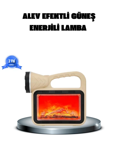 Nevamel® Alev Efektli Solar Lamba COB Işıklı Taşınabilir Bahçe Kamp Aydınlatma ürün görseli 1