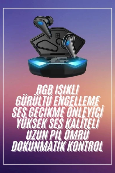 Nevamel Oyuncu Kulaklığı Mikrofonlu Kablosuz Gaming Kulaklık Powerban Yüksek Ses Kaliteli ürün görseli 1