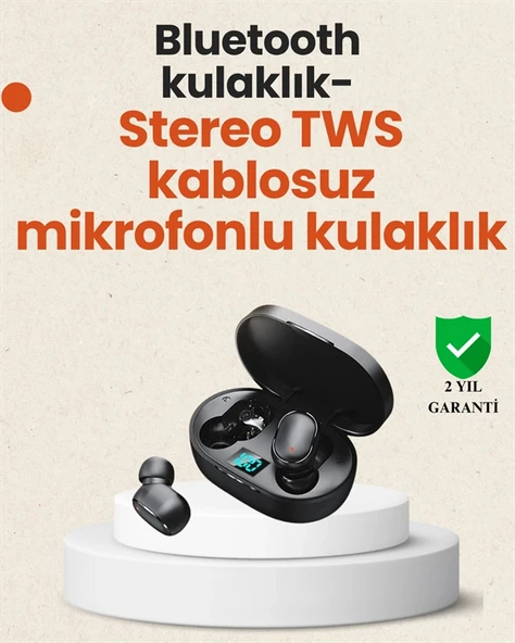 Nevamel TWS Bluetooth Kulaklık Kulak İçi Kablosuz Dijital Göstergeli Çağrı Cevaplayabilen ürün görseli 1